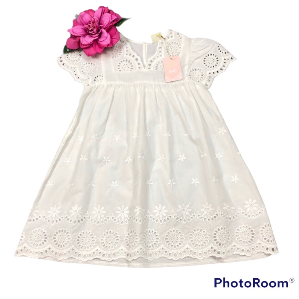 NEW Jusbe White Scalloped Lace Empire Waist 6